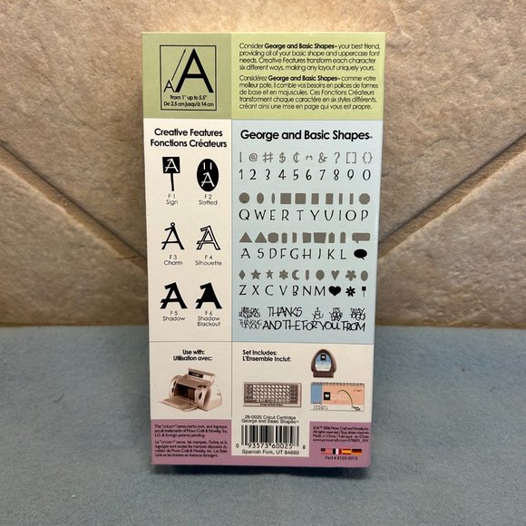 GEORGE AND BASIC SHAPES Cricut Cartridge - RETIRED - COMPLETE in box - Picture 7 of 9